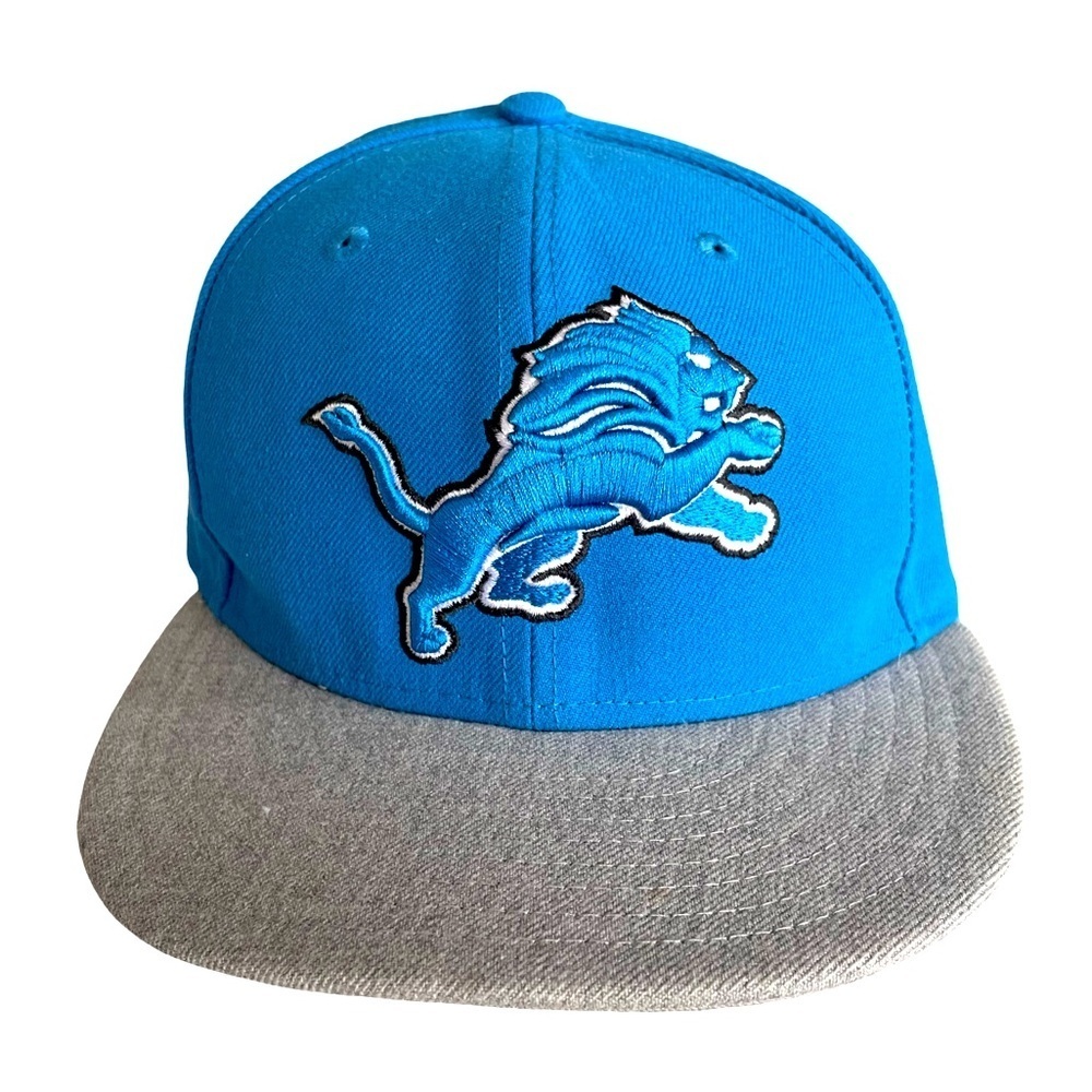 New Era 59Fifty Blue and Gray Detroit Lions Fitted Cap